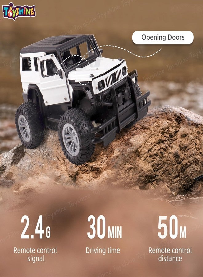 توي شاين سيارة ثار رباعية الدفع من توي شاين، تعمل بجهاز تحكم عن بعد، مزودة بأبواب وغطاء محرك قابلين للفتح، سيارة سباق استعراضية لجميع التضاريس، لون أبيض - Image 4